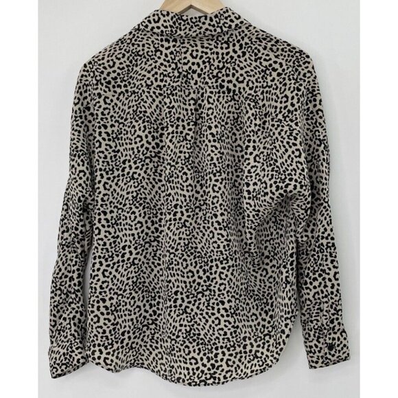 Express Women’s Button Front Cheetah Print Dolman Sleeve Blouse Size XS Boho Ofc - Picture 2 of 11